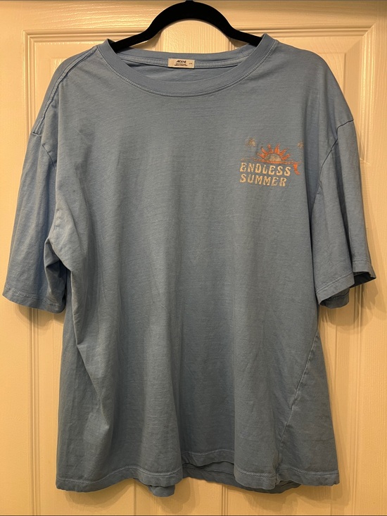Ardene Tops - Ardene Light Blue 'Endless Summer' Short Sleeve Tee 100% Cotton